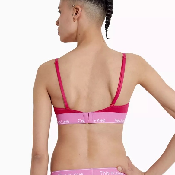 NWT Calvin Klein This Is Love Tonal Lightly Lined Triangle Bralette - Picture 4 of 4